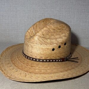 Lone Star Hats Size Large LSRNKV1 Straw Cowboy Western Hat with Leather Detail